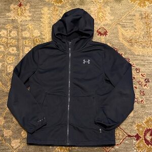Black Zip-Up Under Armor Coat
